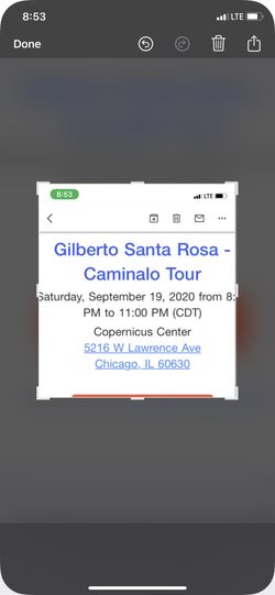 Dos boletos para el concierto de Gilberto Santa Rosa