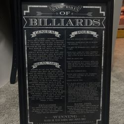 Pool Rule Board