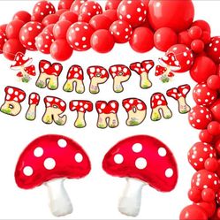 Mushroom Birthday Decor