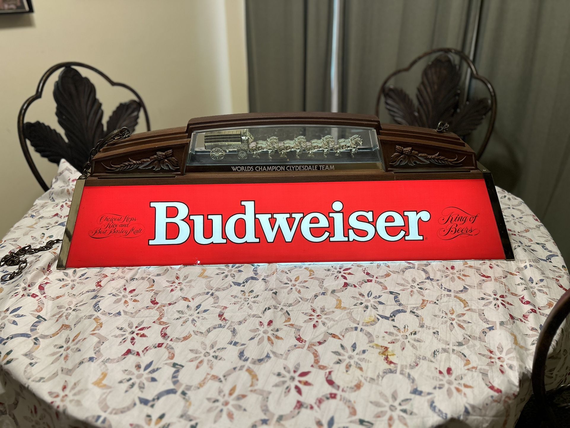 Budweiser Clydesdale Pool Table Light