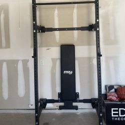 PRX Fold In One Rack Gym Set Up