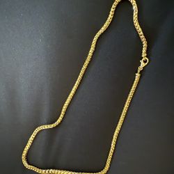 18k Yellow Gold Franco Diamond Cut Chain 