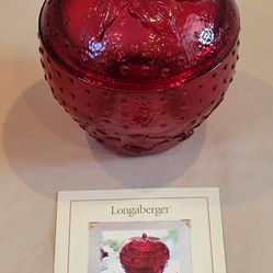 Longaberger Collector's Club Strawberry Jam Jar