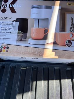 Keurig K-Slim Single Serve K-Cup Pod Coffee Maker, Featuring Simple Push Button Controls And MultiStream Technology, White
