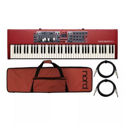 NEW Nord Electro 6D 73 Key Semi Weighted Action Keyboard Nord Soft Case and Speaker Cables