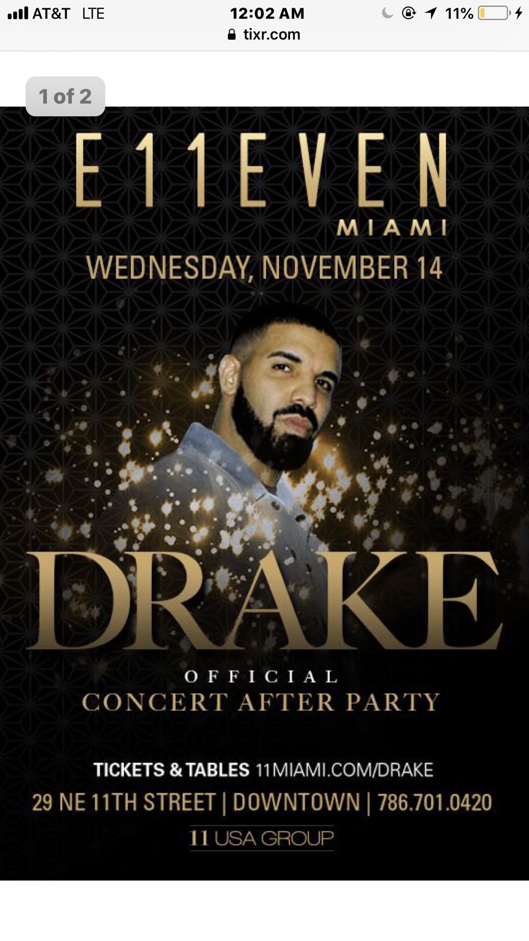 Drake 11 Miami