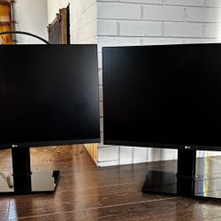 (2) LG full HD  IPS Monitors 24”