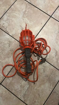 Orange Portable Work Light with Cord