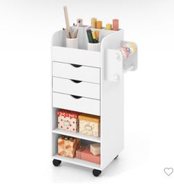 White Craft Storage Organizer Rolling Cart ( cart ONLY )