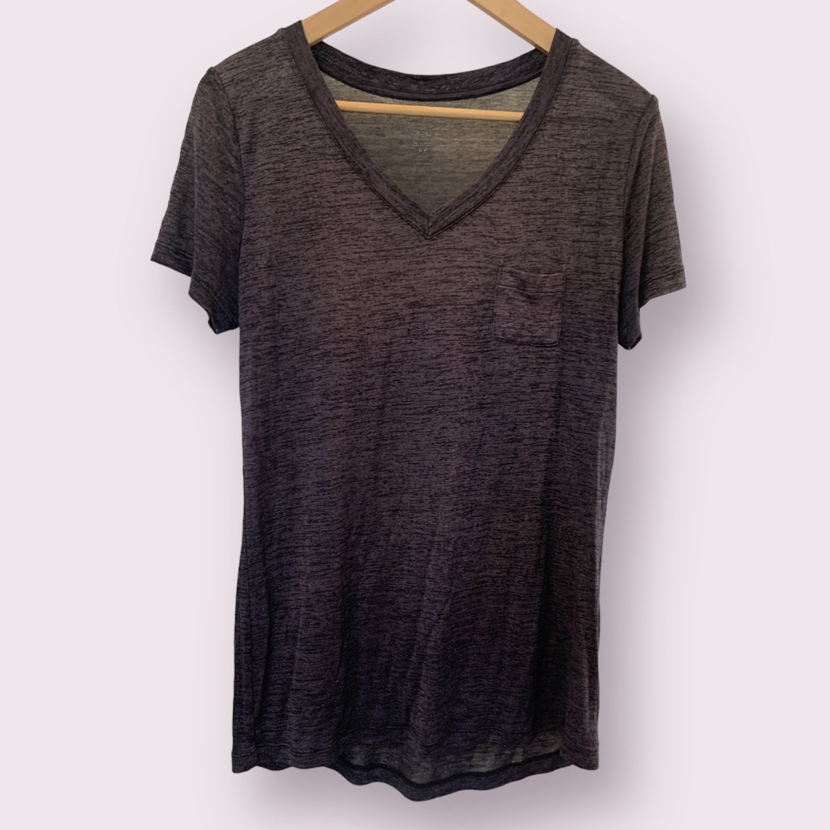 Purplish Blue V-neck T-shirt