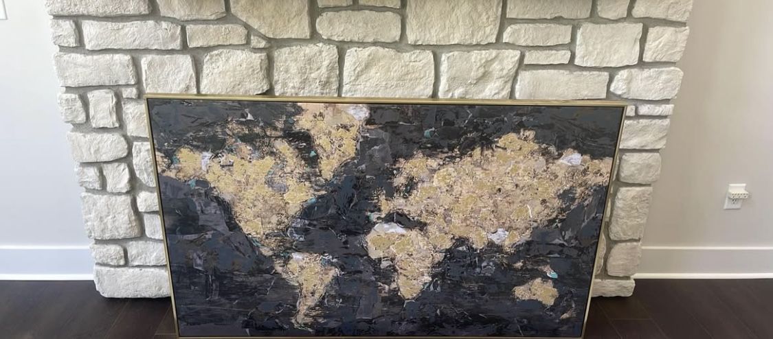 Large Map Painting Canvas