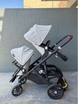 UPPAbaby Vista V2 Stroller + PiggyBack Board + Snack Tray – Excellent Condition