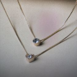 Multi-layer love water drop pendant necklace