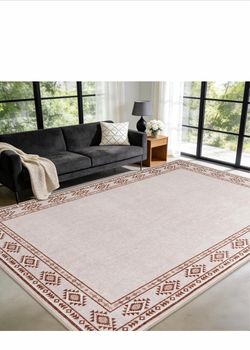 QDUIDU Area Rug Cream color