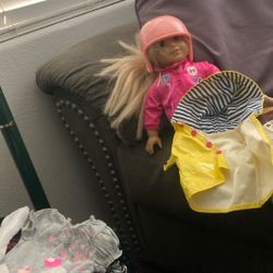 American Girl, Doll, And bag full of accessories