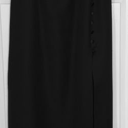 Long Black Pencil Skirt w/ Side Slit (sz: 12) $5