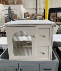 Assembled New Solid Wood Frame 24" Small Floating Bathroom Vanity with Sink Wall Mounted Bathroom