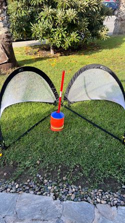 Pop-Up Soccer Goals Set with Cones and Pole