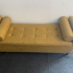 Mustard Yellow Storage Bench
