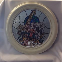 Out Of Africa Antique Look Stained Glass Look Wall Art -$15