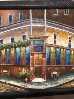 Bistro 1900 Framed Oil Painting
