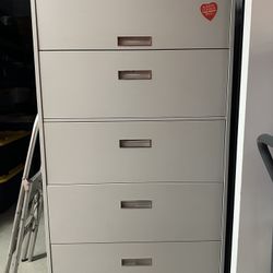 36” 5-drawer File Cabinet With Key