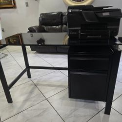 Desk including Printer 