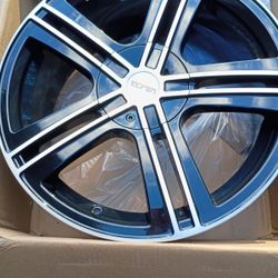 18x7.5 Touren Black/Machined Wheels