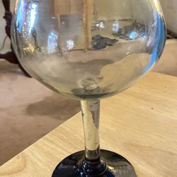  7 hand blown wine glasses $15 or OBO