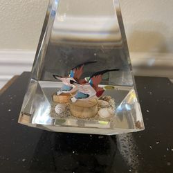 Lucite Obelisk Featuring a Wild Geese