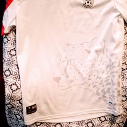 World Cup Original Authentic Soccer Jersey Straight From The Country Iran Medium To Small White With Print