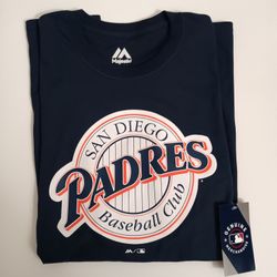 San Diego Padres Majestic Men's Navy Cooperstown Tee Size XXL 