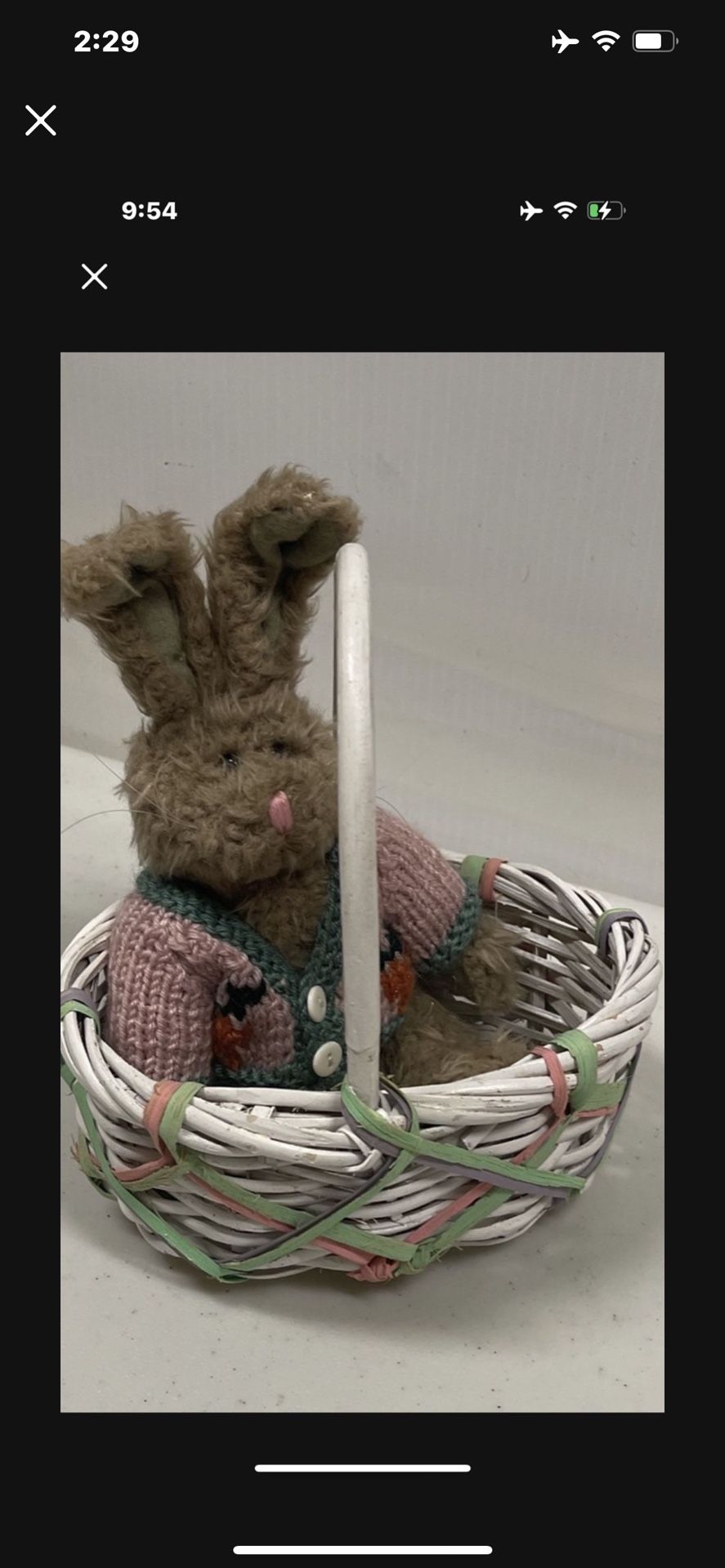 Vintage Basket And Bunny