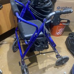 $70 - Blue Walker Chair With Storage - Free Delivery 🚚 