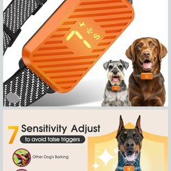 Collar antiladridos para perros grandes, medianos y pequeños, recargable, collar inteligente, eficaz, con sensibilidad de 7 niveles, 3 modos de pitido