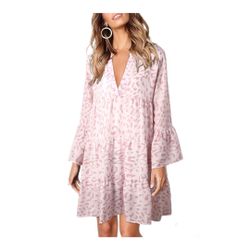 Women Light Pink Dress Size Large