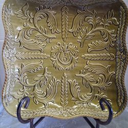 VINTAGE SERVING PLATTER 15"X15" diagonal 7
