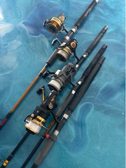 4 spinners with rods