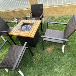 Brand New Patio Outdoor Furniture Set With Fire Pit