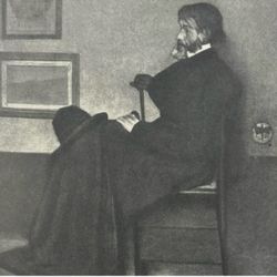 PORTRAIT OF THOMAS CARLYLE 1907 James Abbott McNeill Whistler Art Print Original Vintage Boston, MA Printed Artist Later British School Collectible
