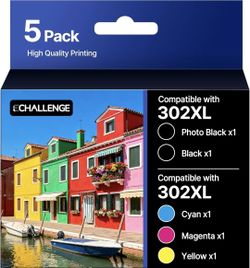 302XL Ink Cartridge Combo Pack Of 5 High Yield For Epson NEW Sealed Color Black