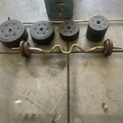 Weights,Curl Bar,Straight Bar,Dumbbells 