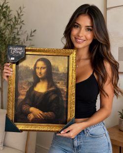 Ready to Hang Mona Lisa Frame Picture Artwork