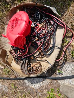 Circular blower and jumping cables