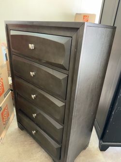Black 5 drawer dresser
