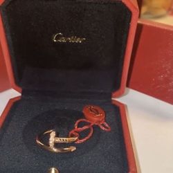 CARTIER JUSTE UN CLOU RING Rose Gold With Diamonds