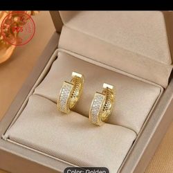 Men’s Sterling Silver Diamond Earrings 