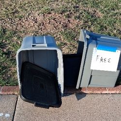 Two 13 Gal. Totes Used But In Good Condition 