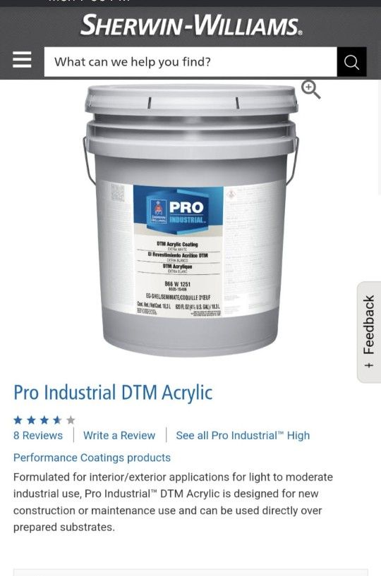 Performance Coatings Pro Industrial High Performance Acrylic DMT