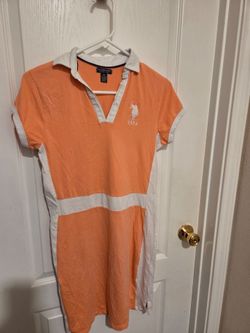 U.S. Polo Assn. Orange Polo Dress XS